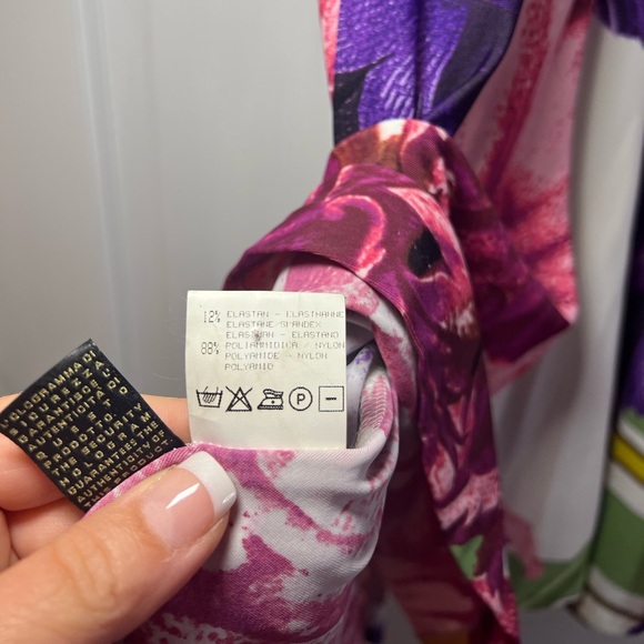 ROBERTO CAVALLI • FLORAL W. SNAKE MIDI DRESS • GUC - Picture 8 of 9